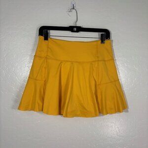 Free People Yellow Flared Skirt